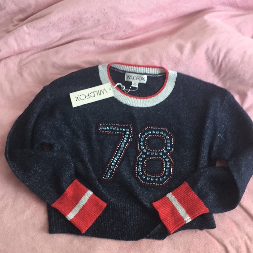Wildfox 78 gemstone sweater NWT xs